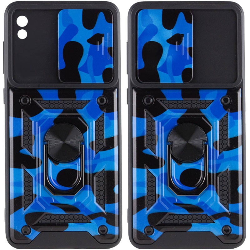 Накладка Camshield Serge Ring Camo для Xiaomi Redmi 9A Камуфляж, синій-0