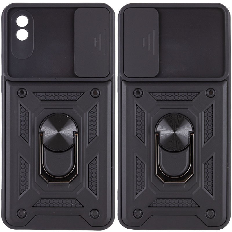 Накладка Camshield Serge Ring для Xiaomi Redmi 9A чорна-0
