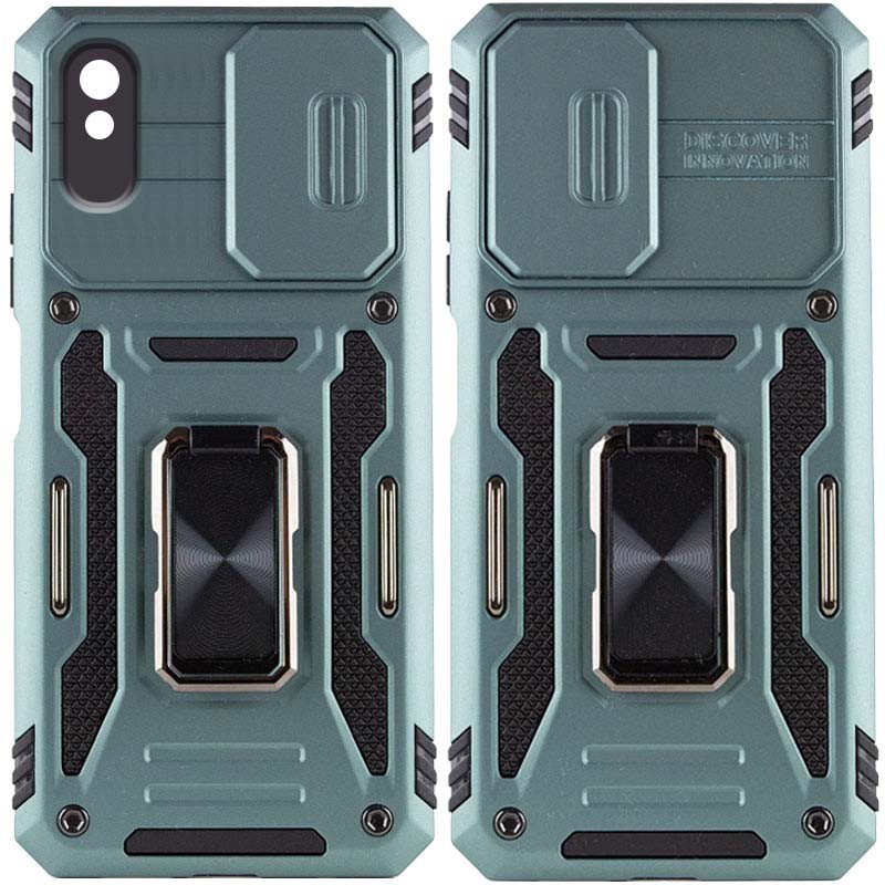 Накладка Camshield Army Ring для Xiaomi Redmi 9A Зелений-0
