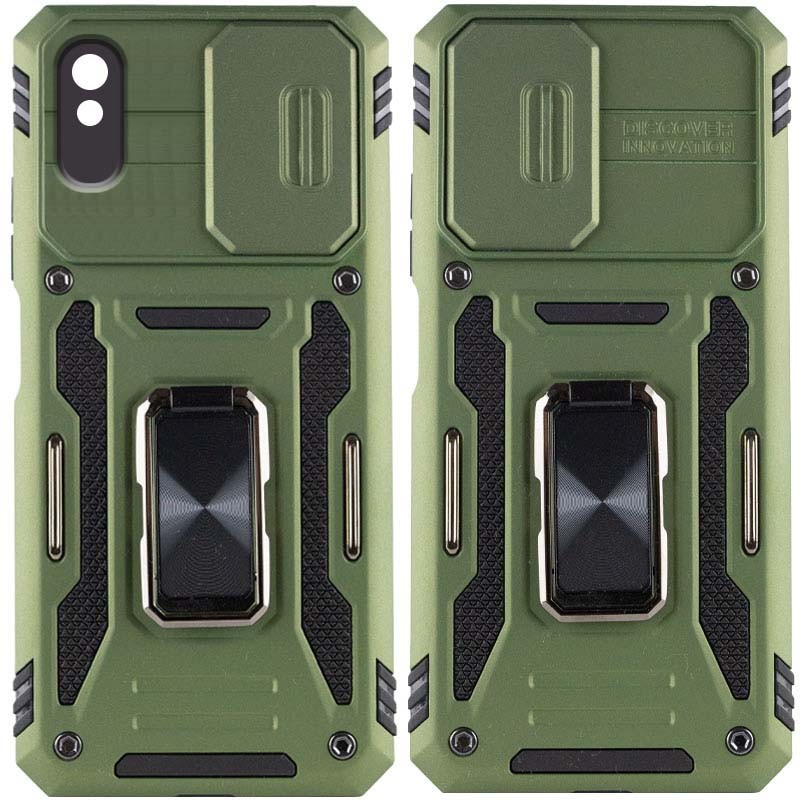 Накладка Camshield Army Ring для Xiaomi Redmi 9A Олива-0