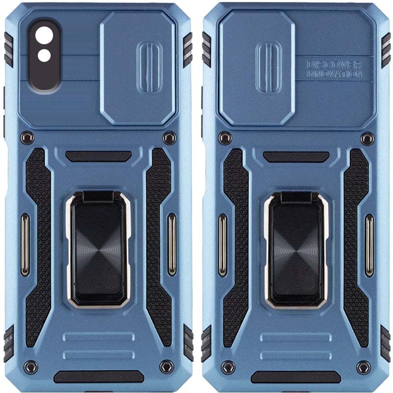 Накладка Camshield Army Ring для Xiaomi Redmi 9A Блакитний-0