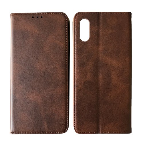 Книжка Black TPU Magnet для Xiaomi Redmi 9A коричнева-0