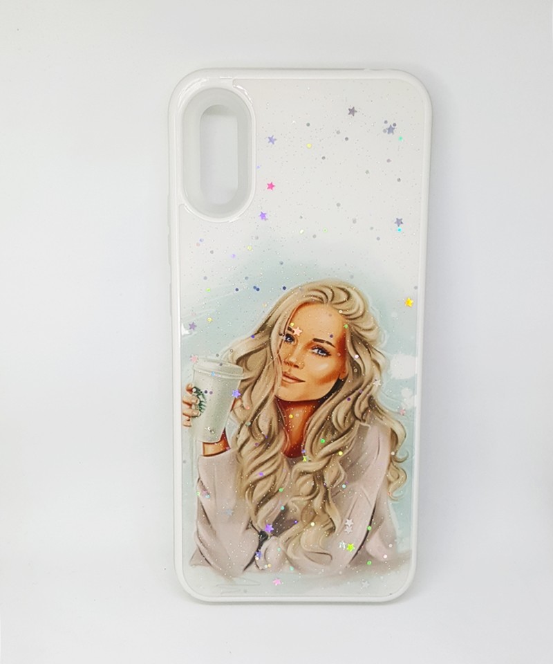 Накладка Mix Art Armor для Xiaomi Redmi 9A Дівчина з кавою-0