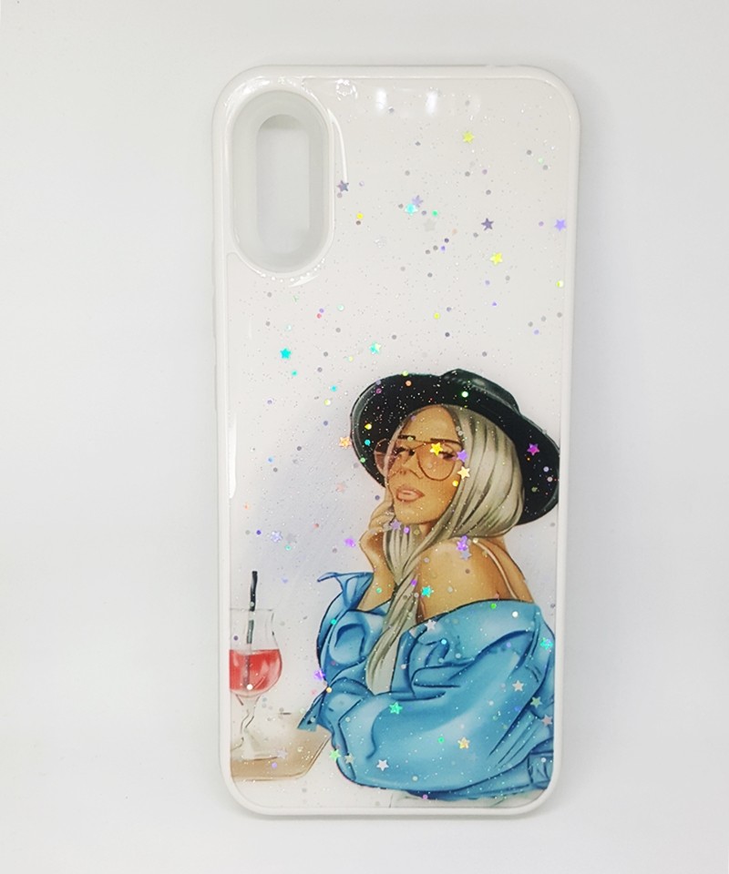 Накладка Mix Art Armor для Xiaomi Redmi 9A Дівчина з коктейлем-0