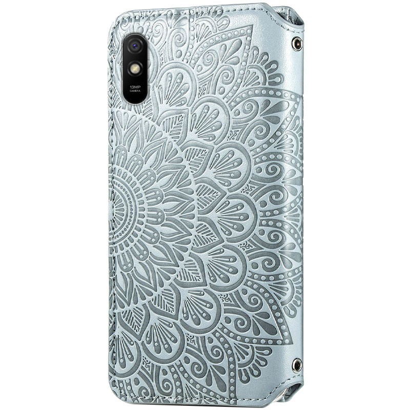 Книжка GETMAN Mandala для Xiaomi Redmi 9A сіра-1
