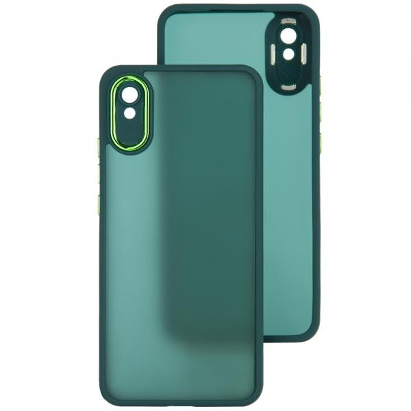 Накладка Luxury Metal Lens для Xiaomi Redmi 9A (Зелений)-0