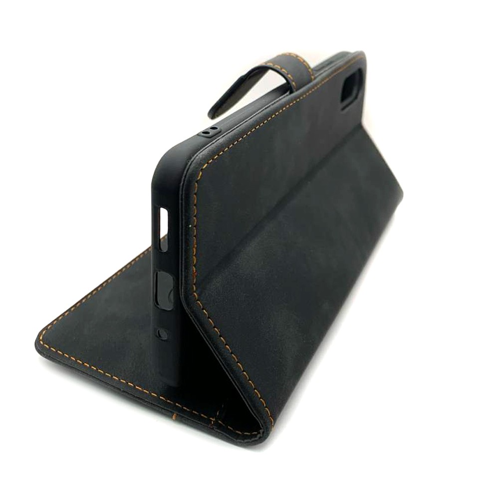 Книжка Cover Stylish Slot Matte для Samsung A50/A30s (Чорна)-3