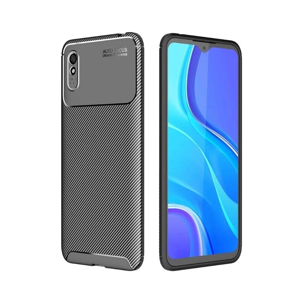 Накладка Ultimate Experience Carbon для Xiaomi Redmi 9A/9AT/9i (black)-0