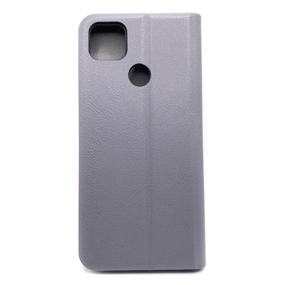 Книжка LEATHER для Xiaomi Redmi 9C/Redmi 10A сіра-1