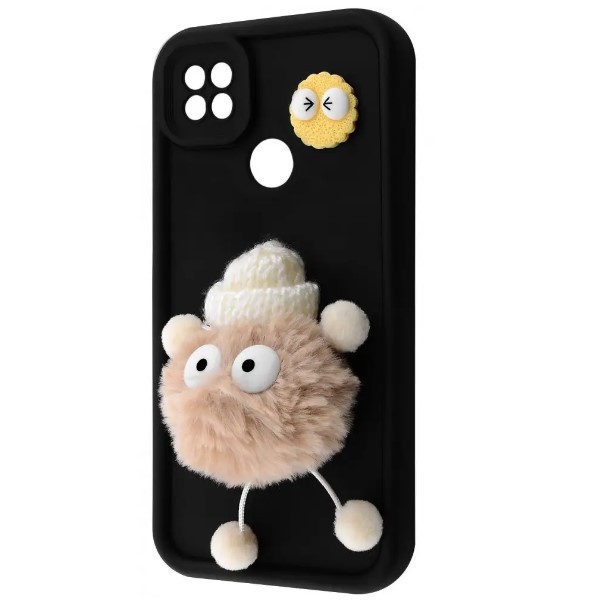 Чохол Pretty Toys для Xiaomi Redmi 9C / 10A (black/fluffy white)-0