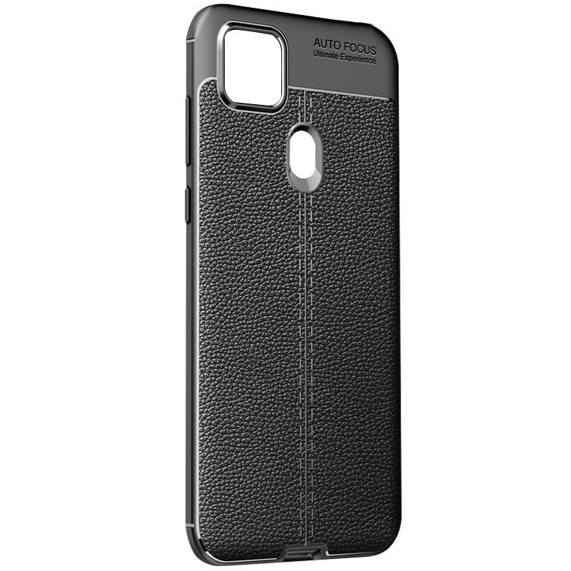 Накладка Ultimate Leather для Xiaomi Redmi 9C чорна-0