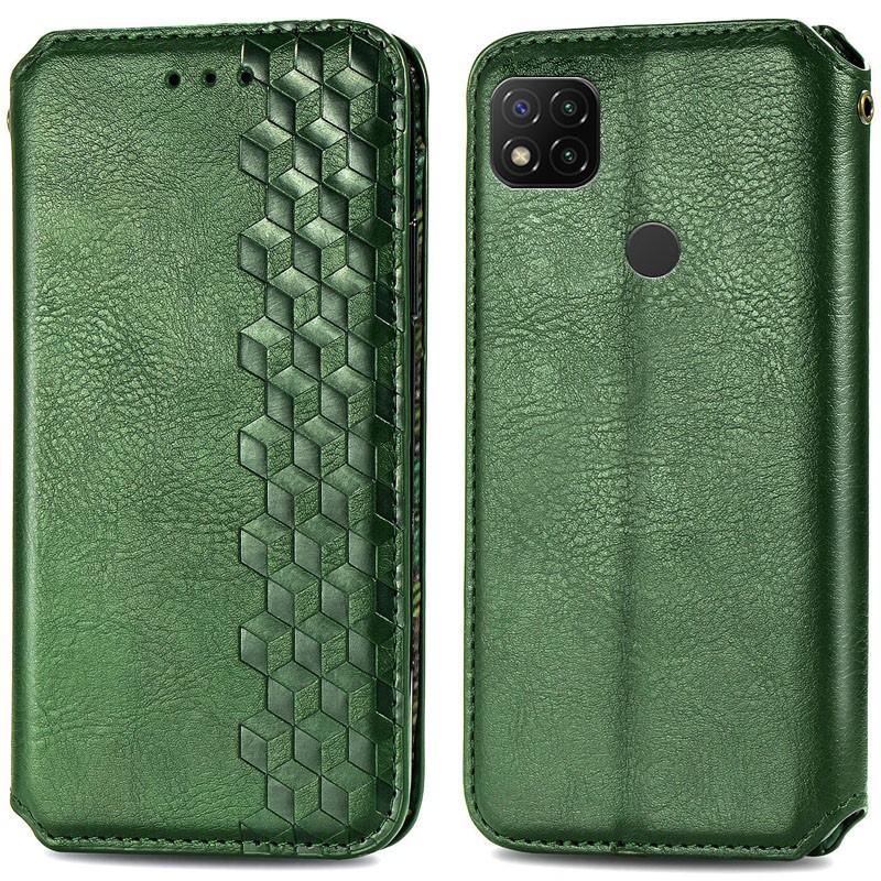 Книжка GETMAN Cubic для Xiaomi Redmi 9C / 10A зелена-0