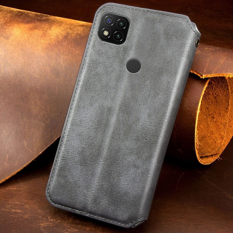 Книжка GETMAN Cubic для Xiaomi Redmi 9C / 10A сіра-1