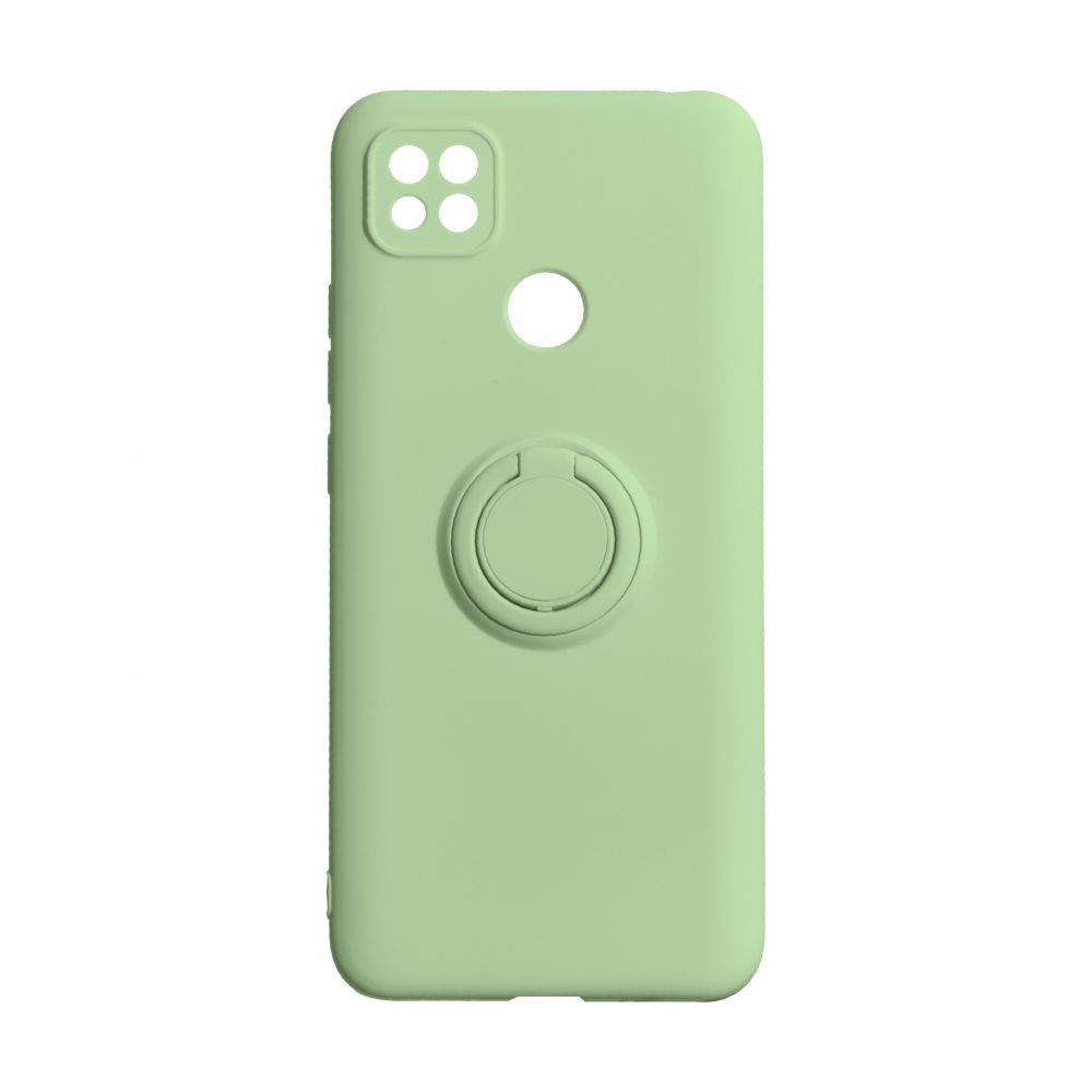 Накладка ColorRing з кільцем для Xiaomi Redmi 9C зелена-0