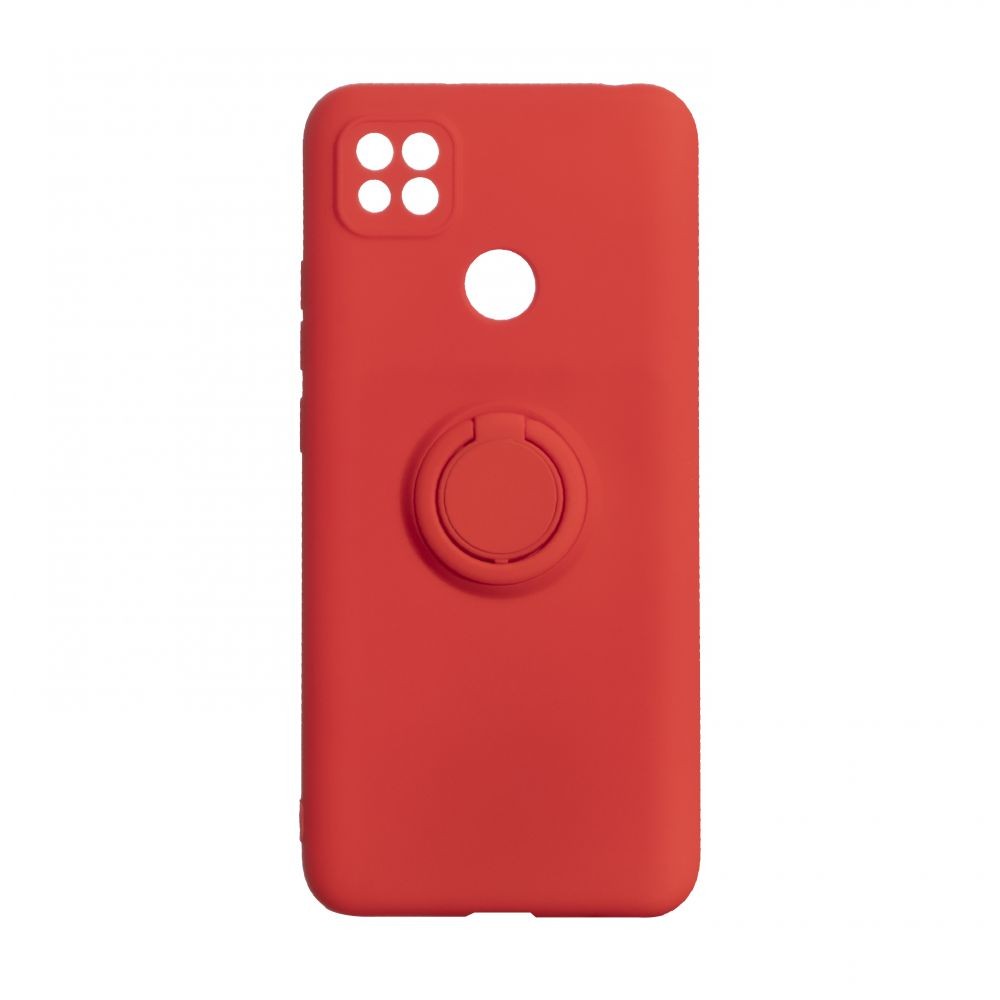 Накладка ColorRing з кільцем для Xiaomi Redmi 9C червона-0