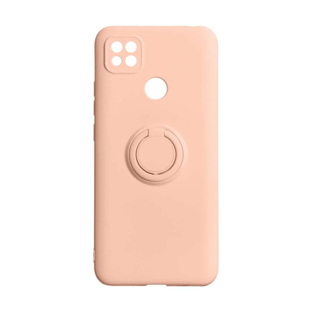 Накладка ColorRing з кільцем для Xiaomi Redmi 9C персикова-0