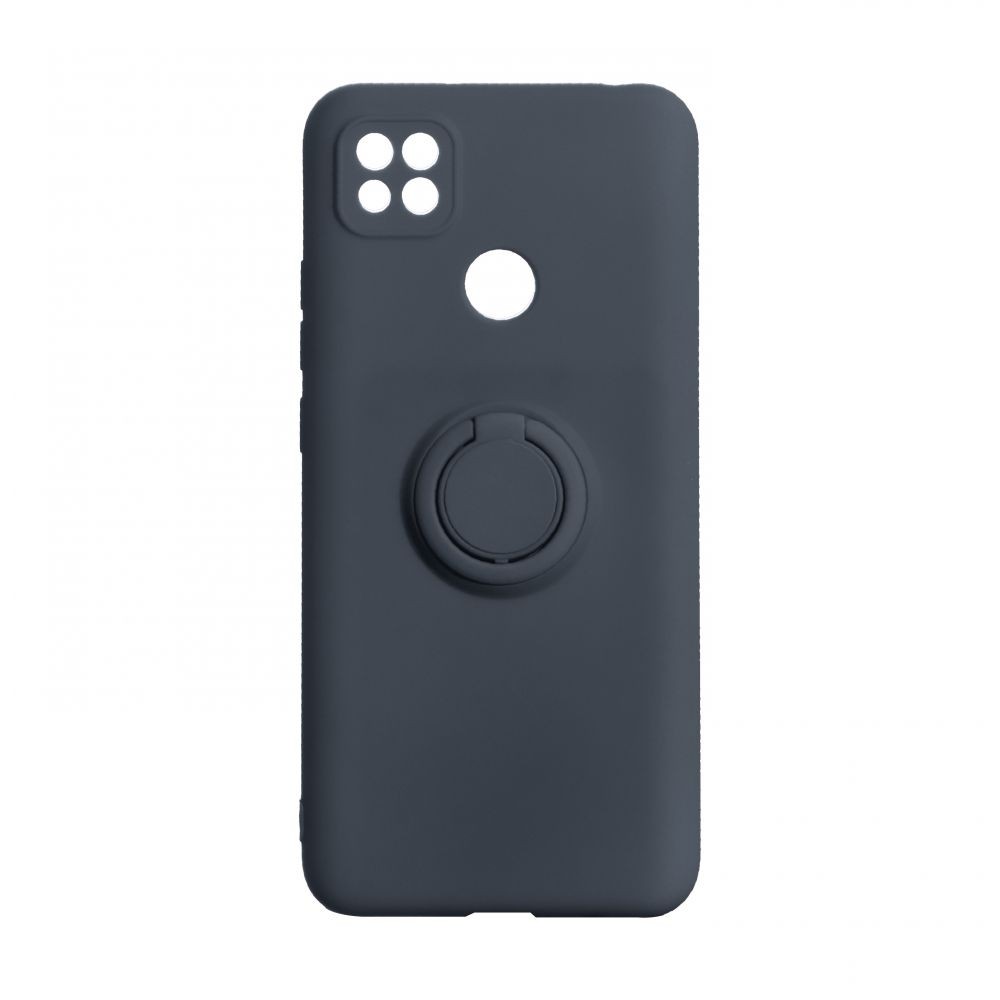 Накладка ColorRing з кільцем для Xiaomi Redmi 9C темно-синя-0