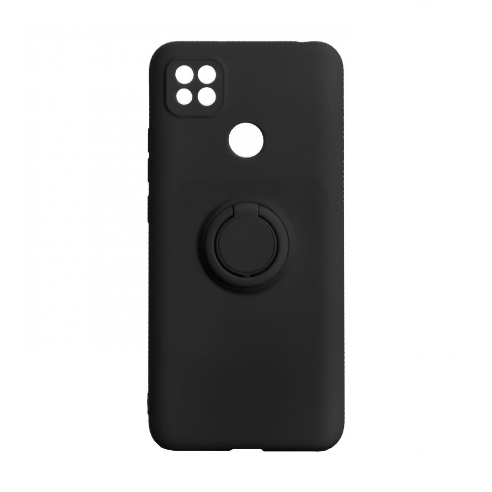 Накладка ColorRing з кільцем для Xiaomi Redmi 9C чорна-0