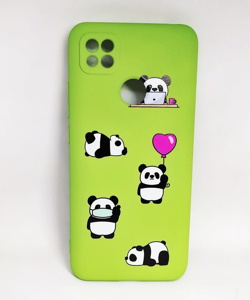 Накладка MiaMi Cartoon для Xiaomi Redmi 9C Green Panda-0