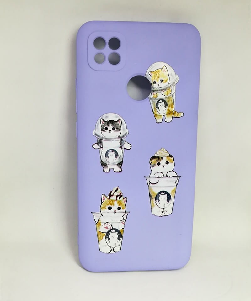 Накладка MiaMi Cartoon для Xiaomi Redmi 9C Violet Kitty-0