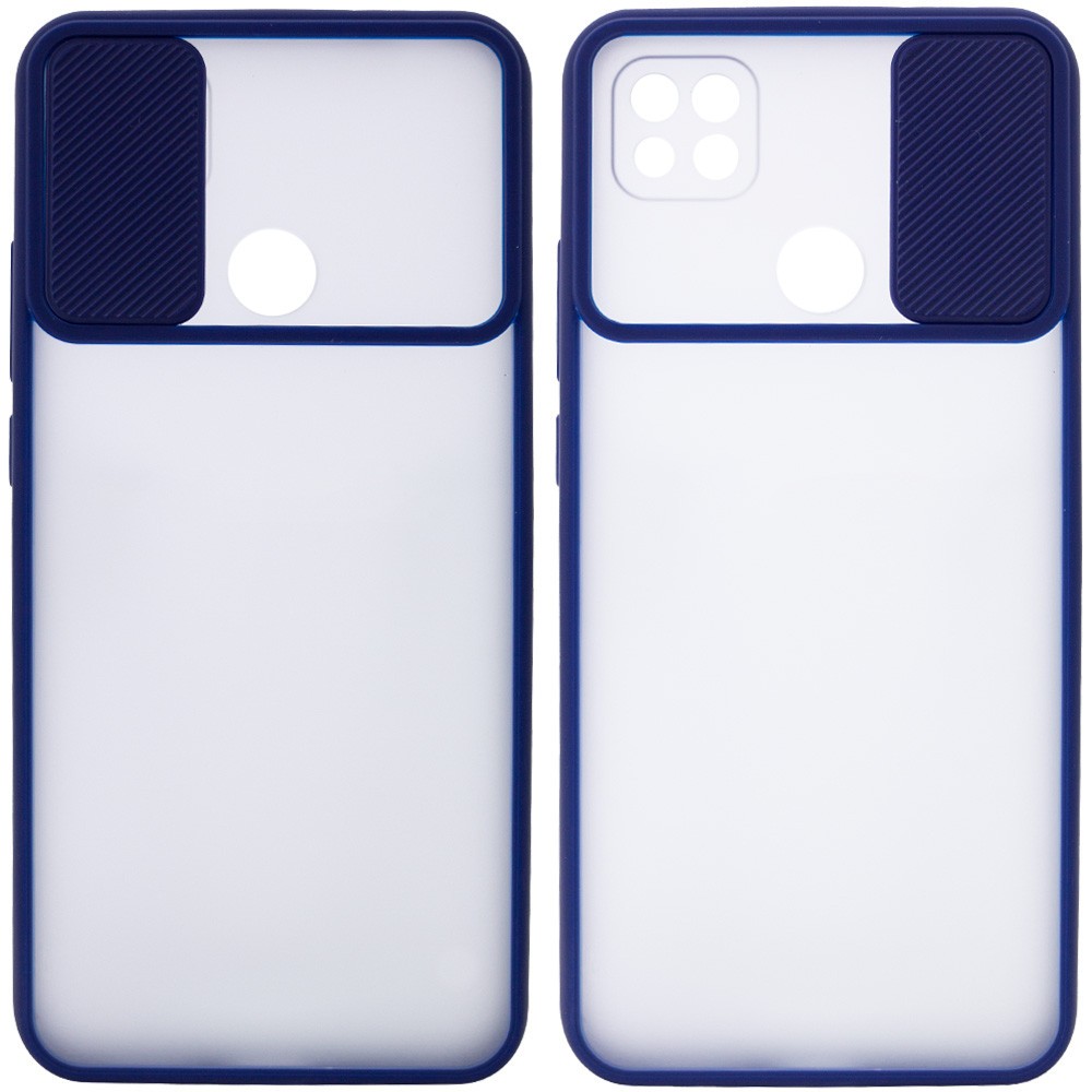 Накладка Camshield mate TPU для Xiaomi Redmi 9C/Redmi 10A синя шторка-0