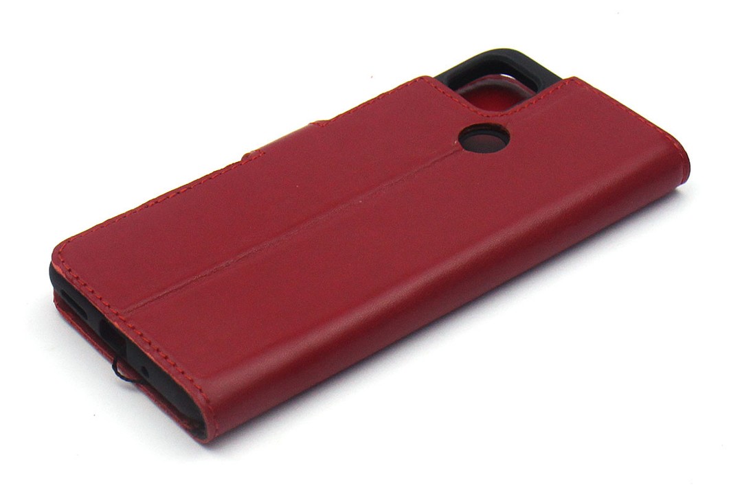 Книжка MAVIS для Xiaomi Redmi 9C шкіряна червона-1