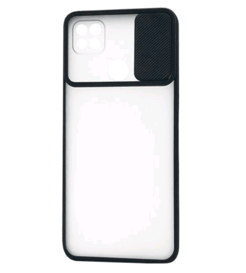 Накладка Camshield mate TPU для Xiaomi Redmi 9C/10A чорна шторка-0