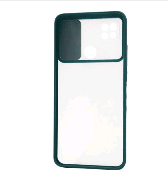 Накладка Camshield mate TPU для Xiaomi Redmi 9C/Redmi 10A зелена шторка-1