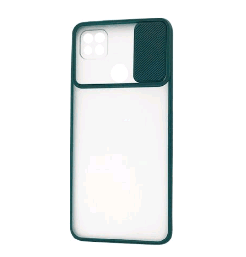 Накладка Camshield mate TPU для Xiaomi Redmi 9C/Redmi 10A зелена шторка-0