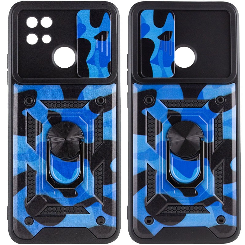 Накладка Camshield Serge Ring Camo для Xiaomi Redmi 10A/9C Камуфляж, синій-0