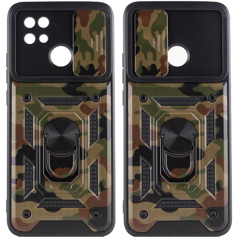 Накладка Camshield Serge Ring Camo для Xiaomi Redmi 10A/9C Камуфляж, коричневий-0