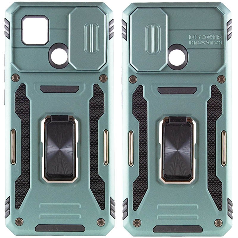 Накладка Camshield Army Ring для Xiaomi Redmi 9C/10A Зелений-0