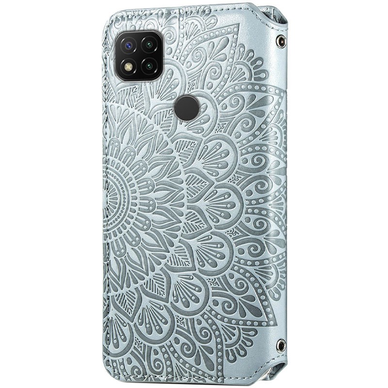 Книжка GETMAN Mandala для Xiaomi Redmi 9C сіра-1