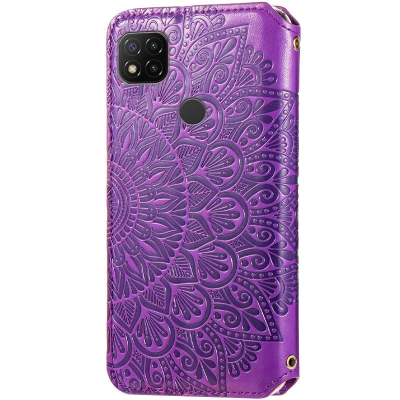 Книжка GETMAN Mandala для Xiaomi Redmi 9C фіолетова-1