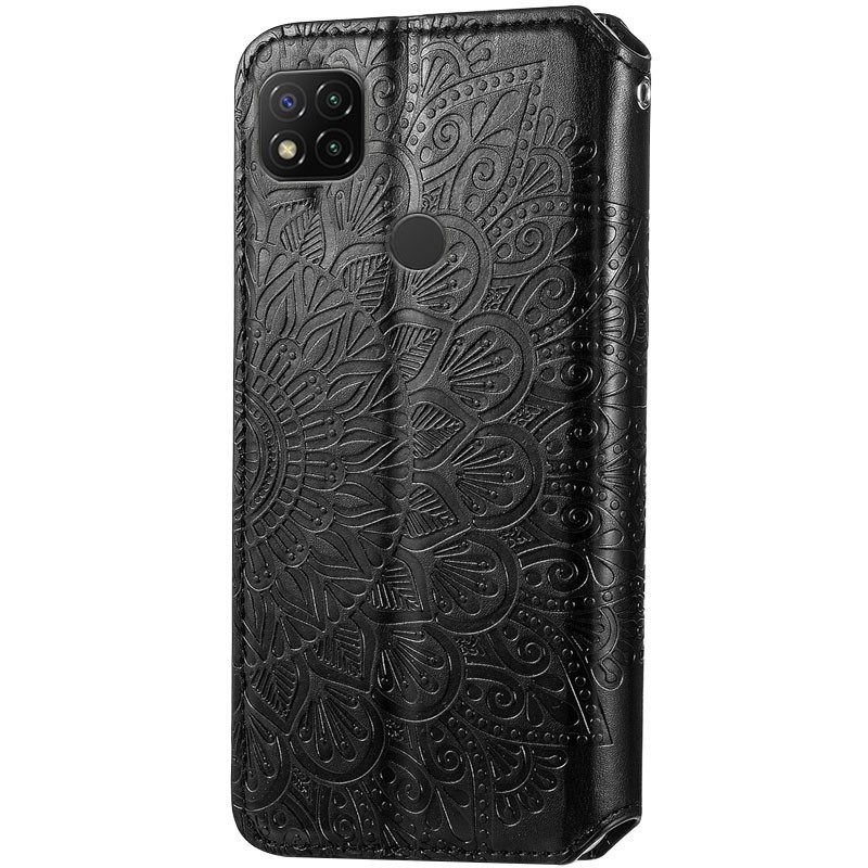 Книжка GETMAN Mandala для Xiaomi Redmi 9C чорна-1