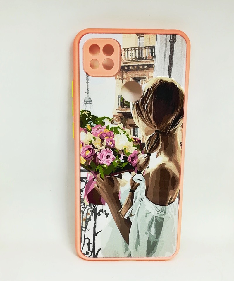 Накладка Totu Gingle Print для Xiaomi Redmi 9C/10A Дівчина з квітами-0