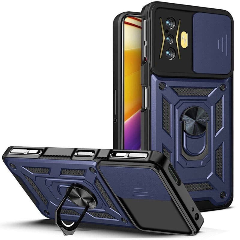 Накладка  Camshield Serge Ring for Magnet для Xiaomi Poco F4 GT (Синя)-0