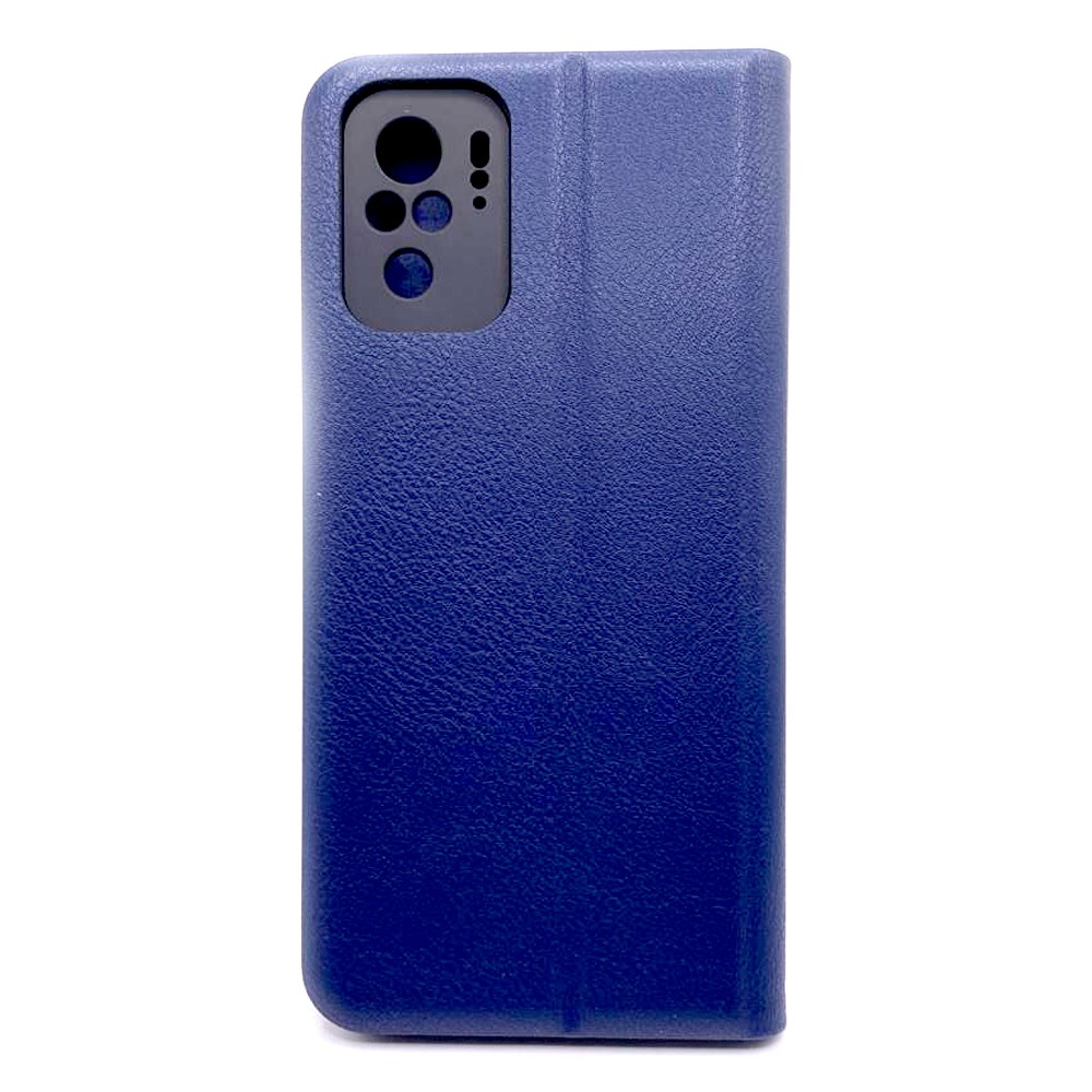 Книжка LEATHER для Xiaomi Redmi Note 10 /Note 10S /Poco M5s темно-синя-1