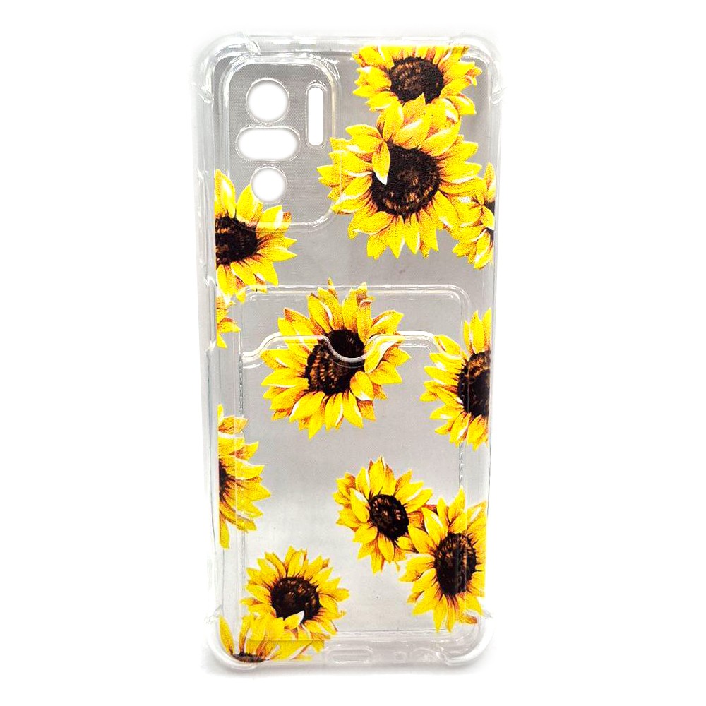 Накладка Space Card Pocket Image для Xiaomi Redmi Note 10 4G/ Note 10s/ Poco M5s  Соняхи-0