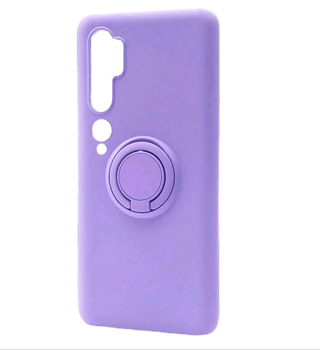 Накладка ColorRing з кільцем для Xiaomi Mi Note 10 бузкова-0