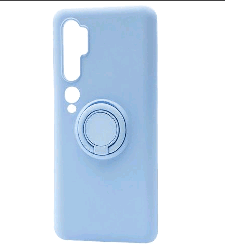 Накладка ColorRing з кільцем для Xiaomi Mi Note 10 блакитна-0