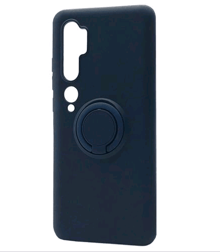 Накладка ColorRing з кільцем для Xiaomi Mi Note 10 синя-0