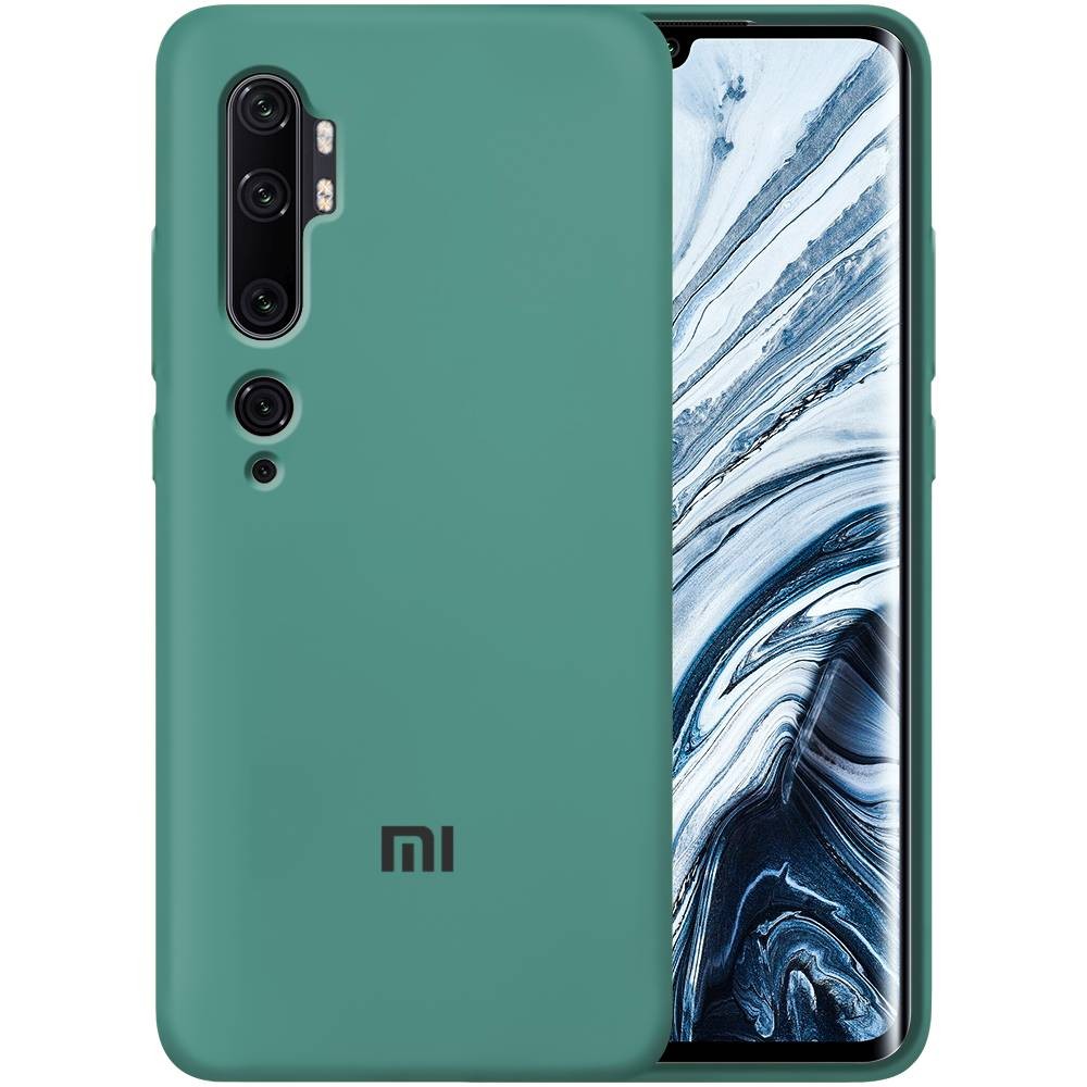HQ Silicone Case для Xiaomi Mi CC9 Pro/Note 10 темно-зелений-0