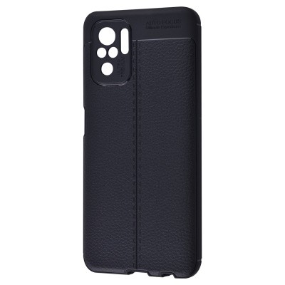 Накладка Ultimate Experience Leather для Xiaomi Redmi Note 10/Note 10s чорна-0