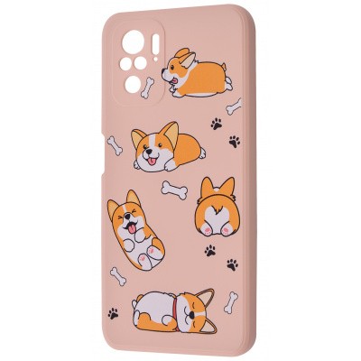 WAVE Fancy для Xiaomi Redmi Note 10/Note 10s (funny corgi/pink sand)-0