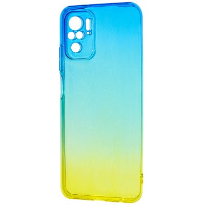Накладка Gradient Design для Xiaomi Redmi Note 10/Note 10S blue/yellow-0