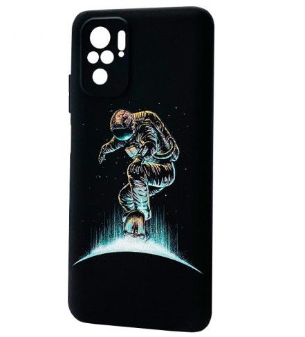 Накладка MATTE FLUORO для Xiaomi Redmi Note 10 Астронавт-0