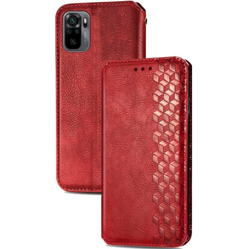 Книжка GETMAN Cubic для Xiaomi Redmi Note 10 4G / Note 10s / Poco M5s   червона-1