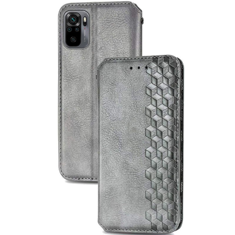 Книжка GETMAN Cubic для Xiaomi Redmi Note 10 4G / Note 10s / Poco M5s   сіра-1
