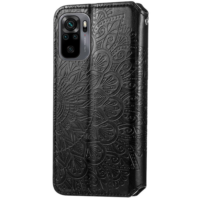 Книжка GETMAN Mandala для Xiaomi Redmi Note 10 чорна-1